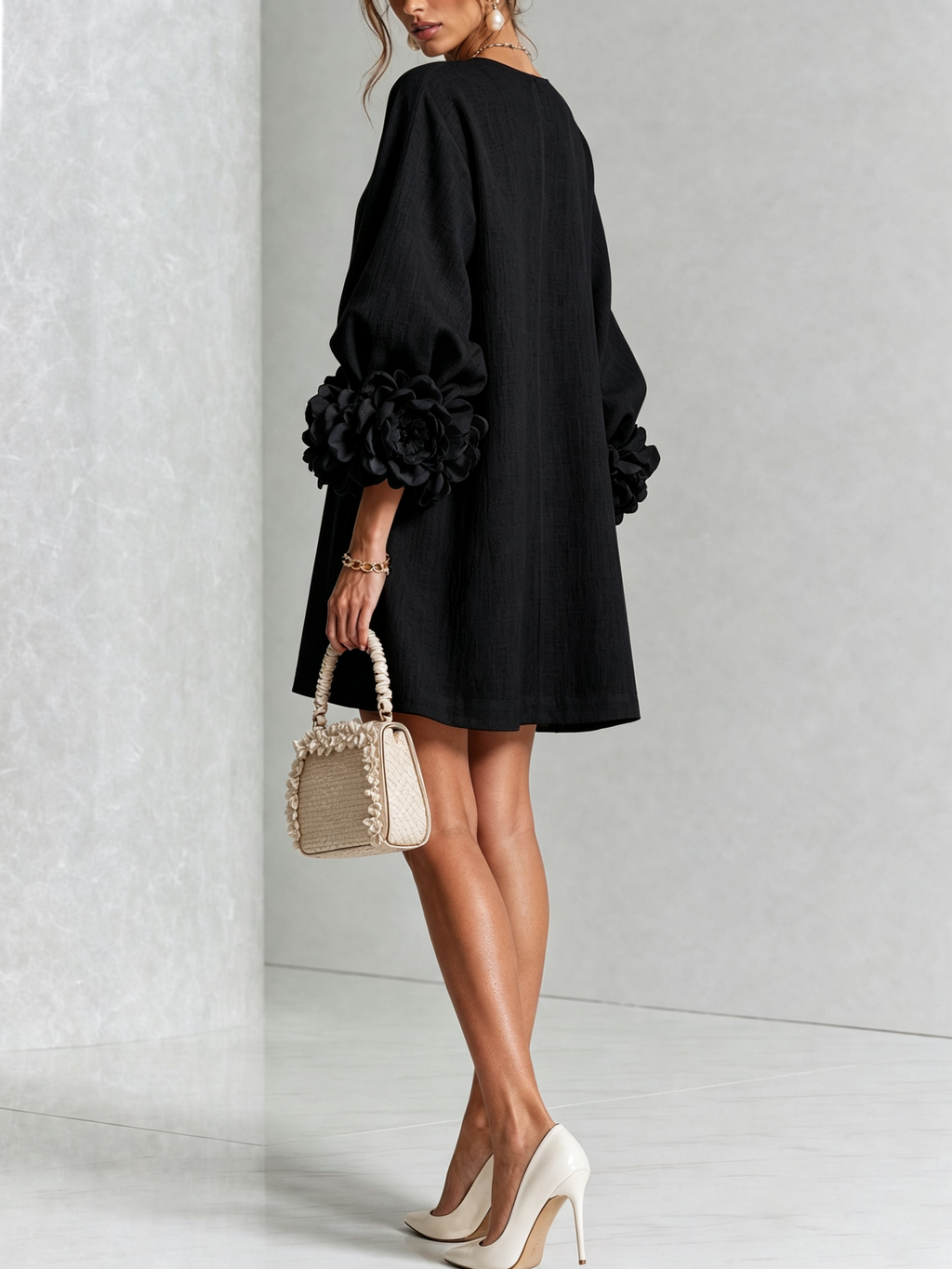 Robe Mini Florale Boutonnée