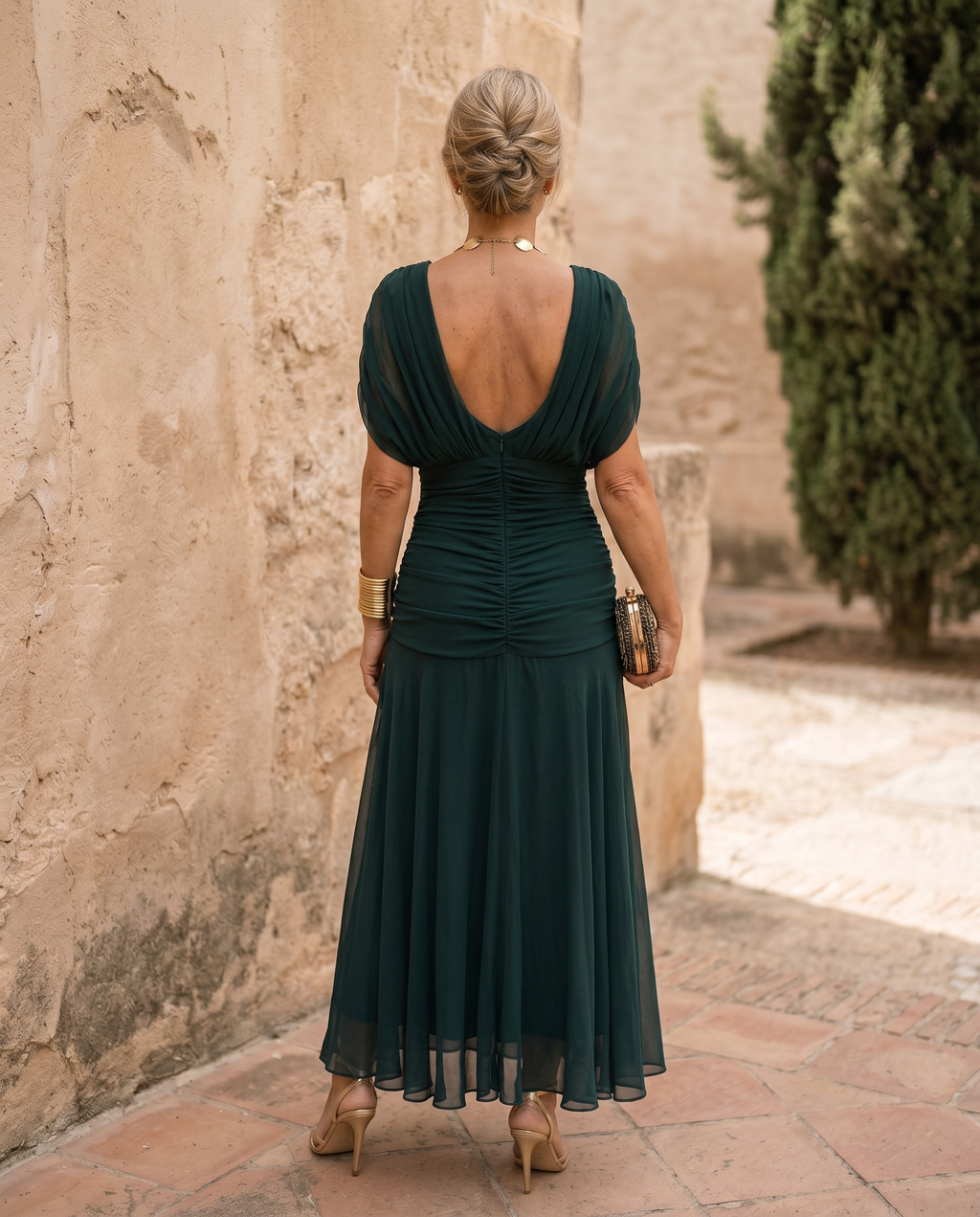 Vestido Elegante de Fiesta con Escote Corazón