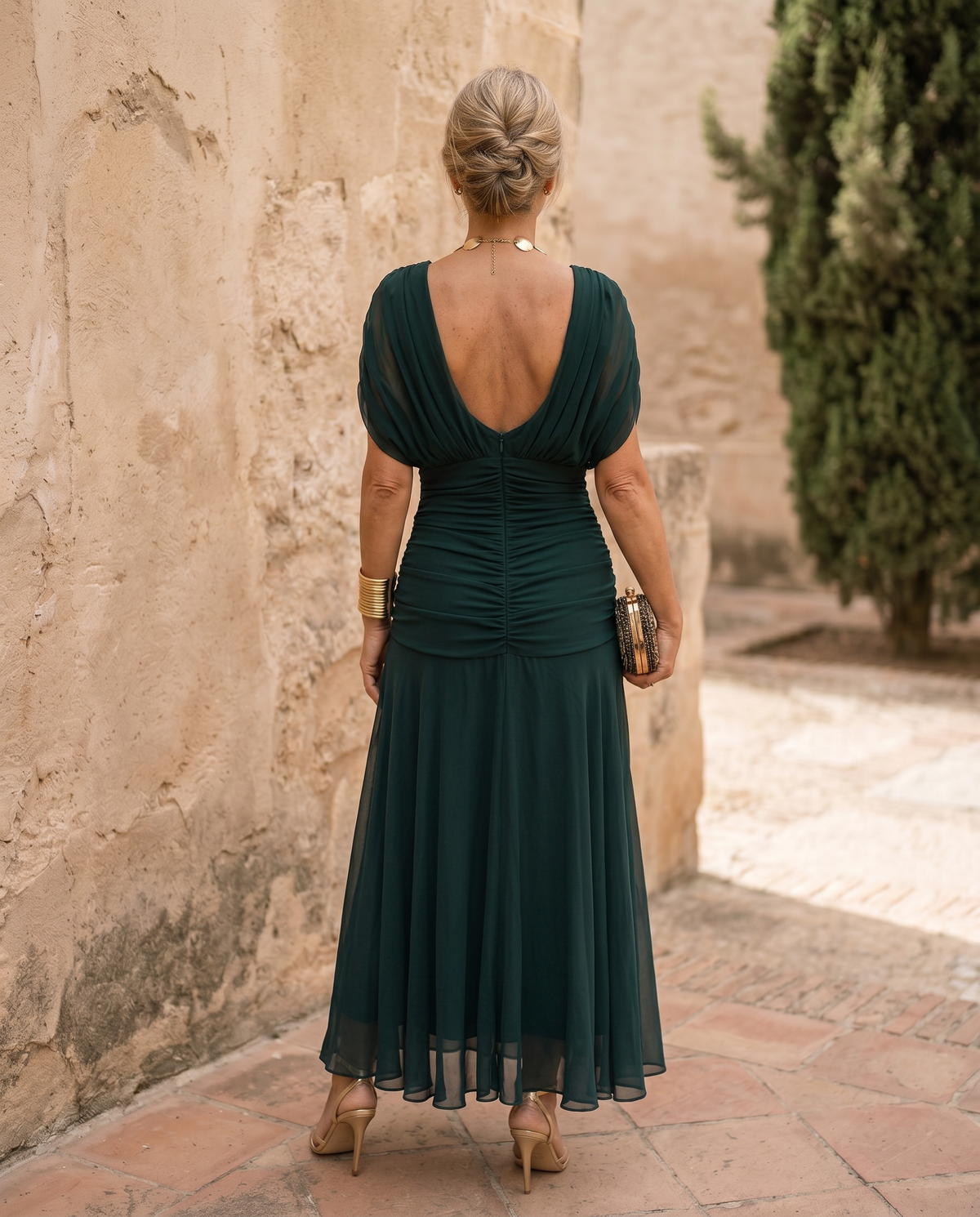 Vestido Elegante de Fiesta con Escote Corazón