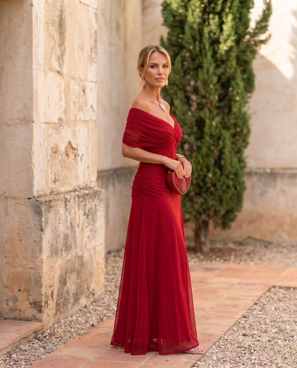 Vestido Elegante de Fiesta con Escote Corazón